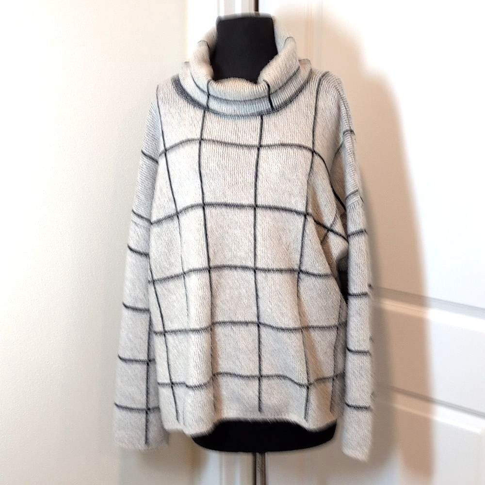 Cozy Gray Wool Madewell Turtleneck Sweater 2X